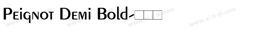 Peignot Demi Bold字体转换